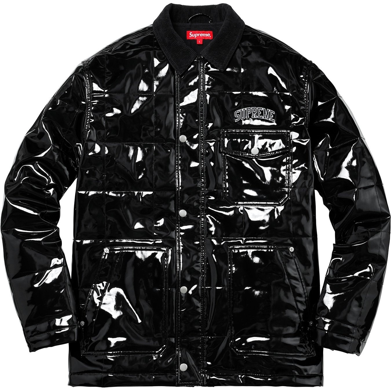 Quilted Patent Vinyl Work Jacket view 4